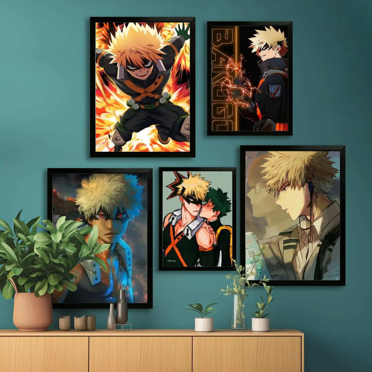 Бакуго аниме холст художественный постер и настенное искусство печать с
