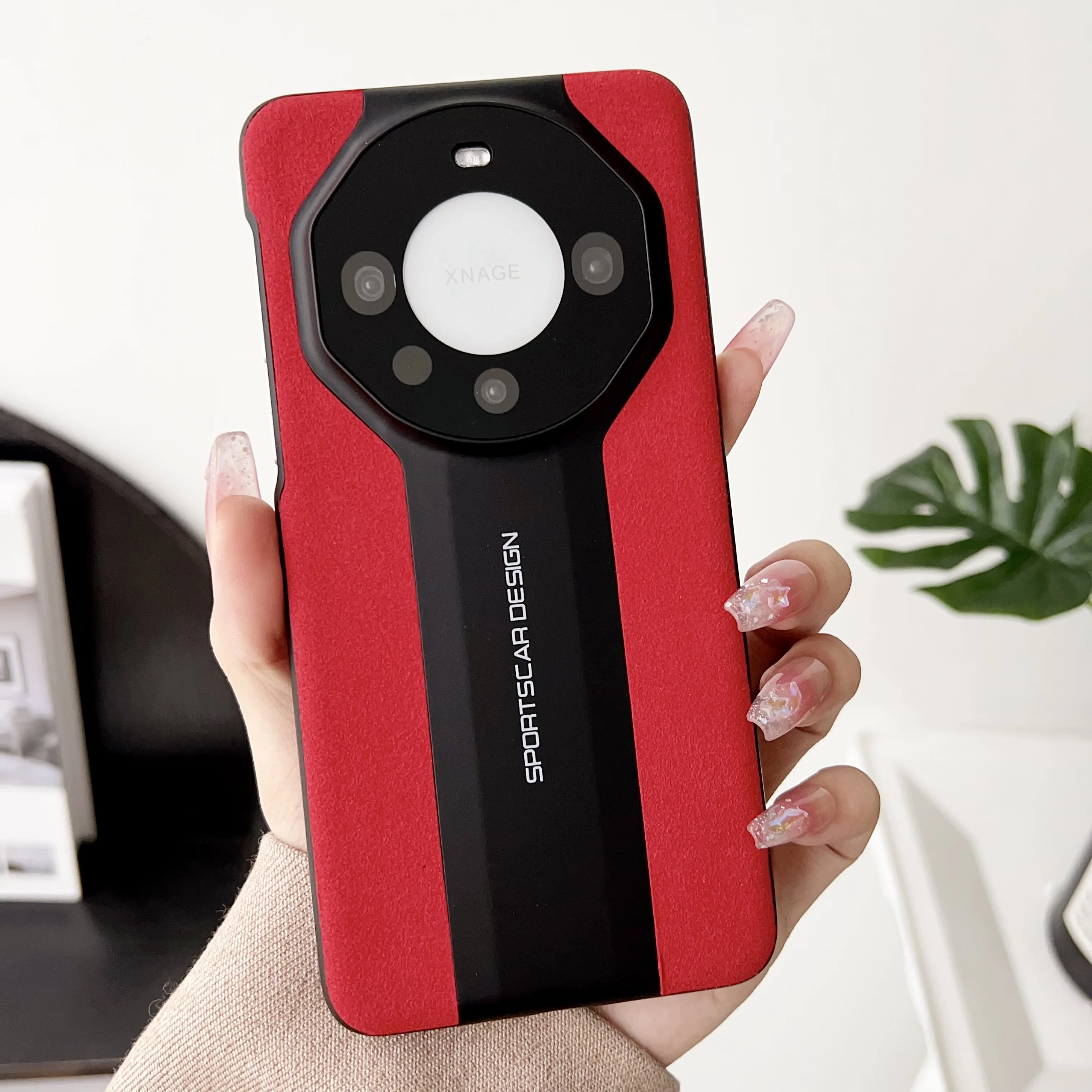 

Luxury Flip Fur Slim Hole Phone Case For Huawei Mate 60 50 40 30 P Ultra-thin Anti Drop Cover