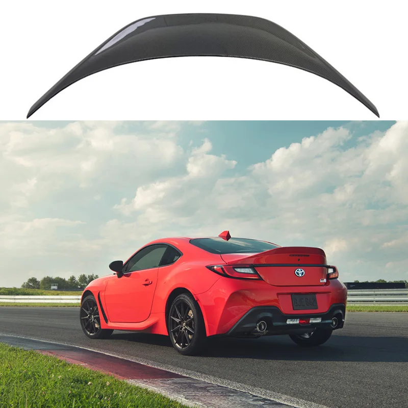 

Новинка спойлер из натурального углеродного волокна для Toyota ZA86 GR86 Subaru BRZ 2021 -2023 TRD Стиль FRP глянцевый черный крышка багажника