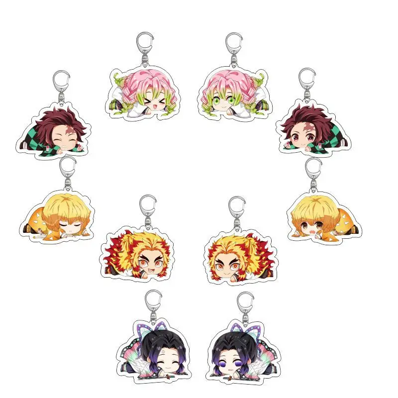 

Children Gifts Cartoon Anime Jewelry Cute Demon Slayer Keychain