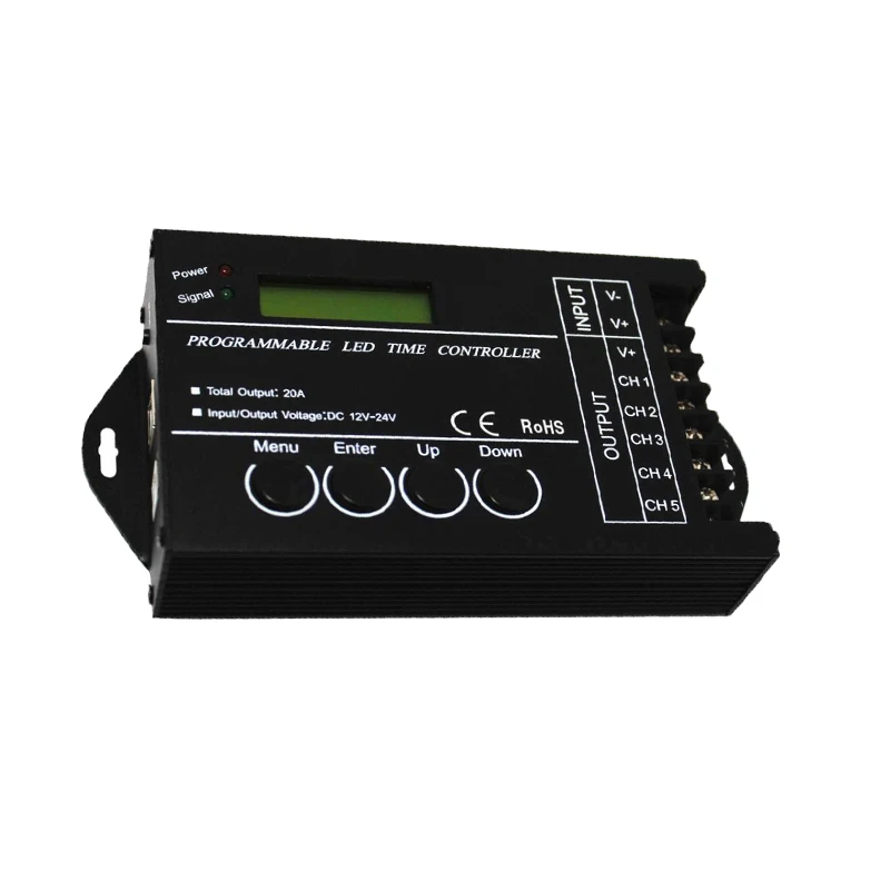 

TC421 WIFI Connect Time Programmable Controller DC12-24V with 5CH for RGB/RGBW Led Strip Sync Function Dimmer