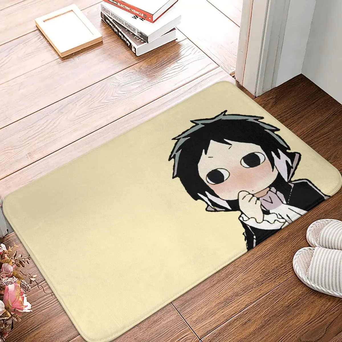 

Akutagawa Bungo Stray Dogs Nakajima Atsushi Anime Dazai Osamu Anti-Slip Rug Doormat Kitchen Mat Floor Carpet Entrance Door Decor