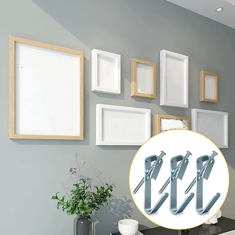 

Easy Install Heavy Duty Professional With Nails Picture Hanger Kit Wooden Drywall Metal Photo Frame Hook Hanging Hardware