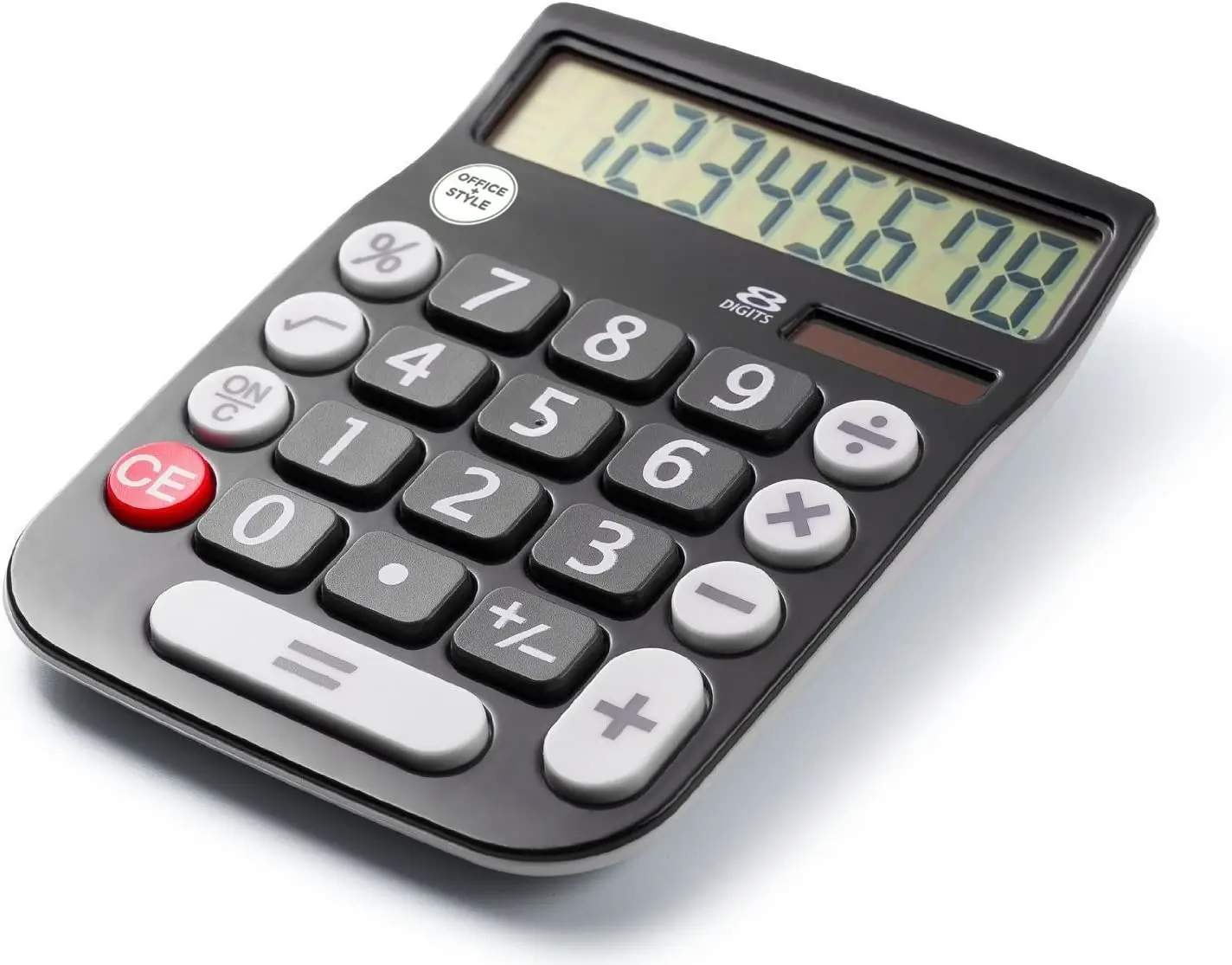 

Office+Style A2DESKTOPBLACK calculadora de mesa de 8 dígitos visor LCD preto calculadora cientfica