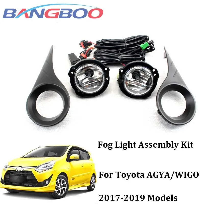 

1Set Car Front Bumper Fog Light For TOYOTA AGYA /WIGO 2017 2018 2019 With Switch Wring Harness Set