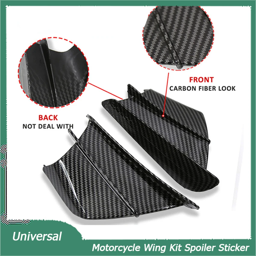 

Universal Motorcycle Winglet Aerodynamic Wing Kit Spoiler Sticker For Yamaha Suzuki Kawasaki Honda H2/H2R Scooter Accessories