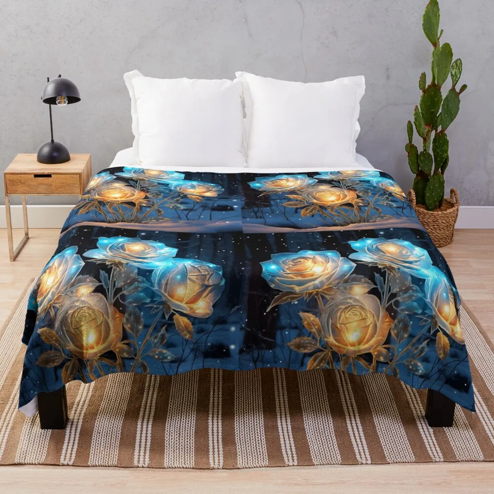 Биолюминесцентные розы декоративное одеяло теплые зимние одеяла