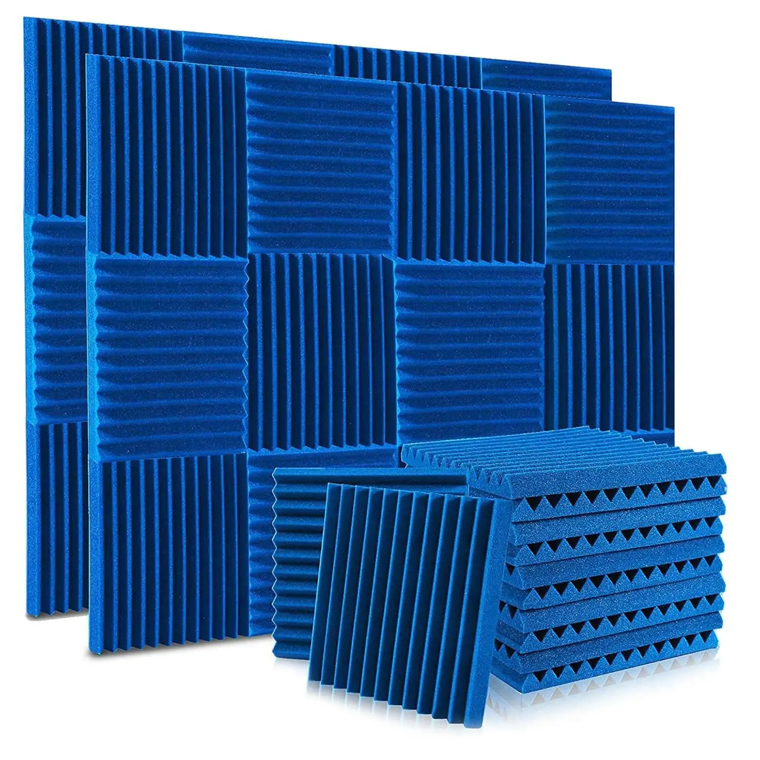 

24 Pack Acoustic Foam Panels 1X12X12 InchesSoundproof Wall Panels with Fire SoundSound Panels Wedges for StudiosHome