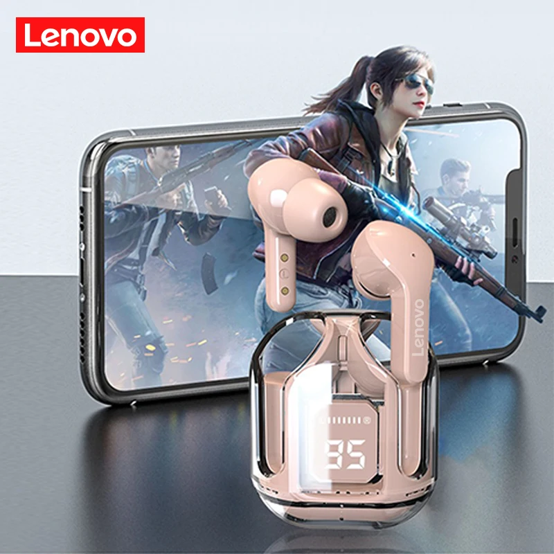 Фото Lenovo TWS Беспроводные Bluetooth наушники Air31 Прозрачные наушники с цифровым дисплеем Гарнитура с шумоподавлением Игровые наушники №4
