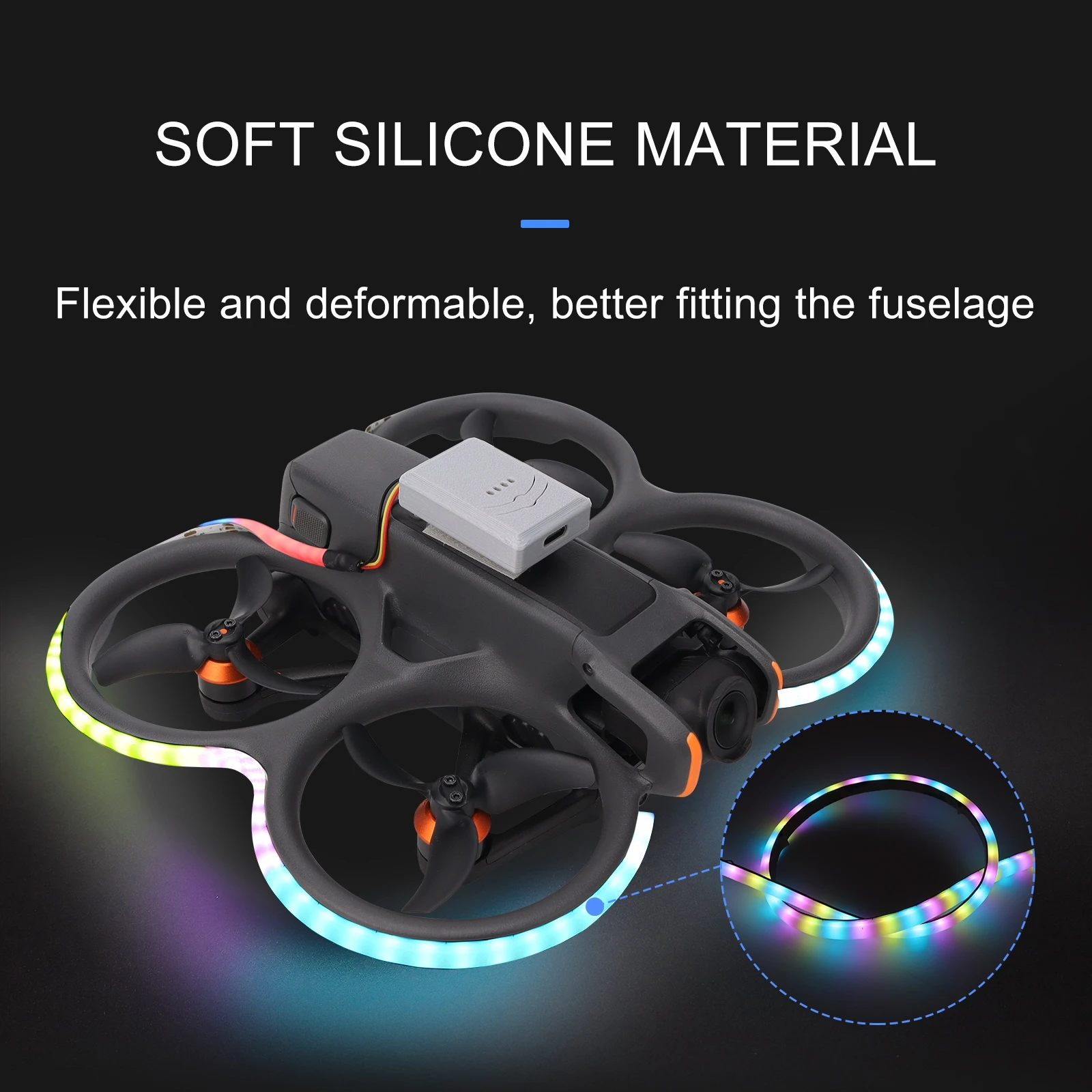 Светодиодная подсветка для DJI NEO Dazzle Color Light Strap AVATA Night Flight