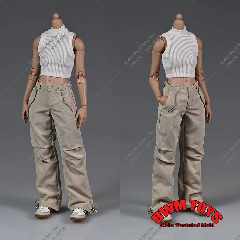1/6 модная женская уличная одежда повседневные брюки-карго прямые брюки с