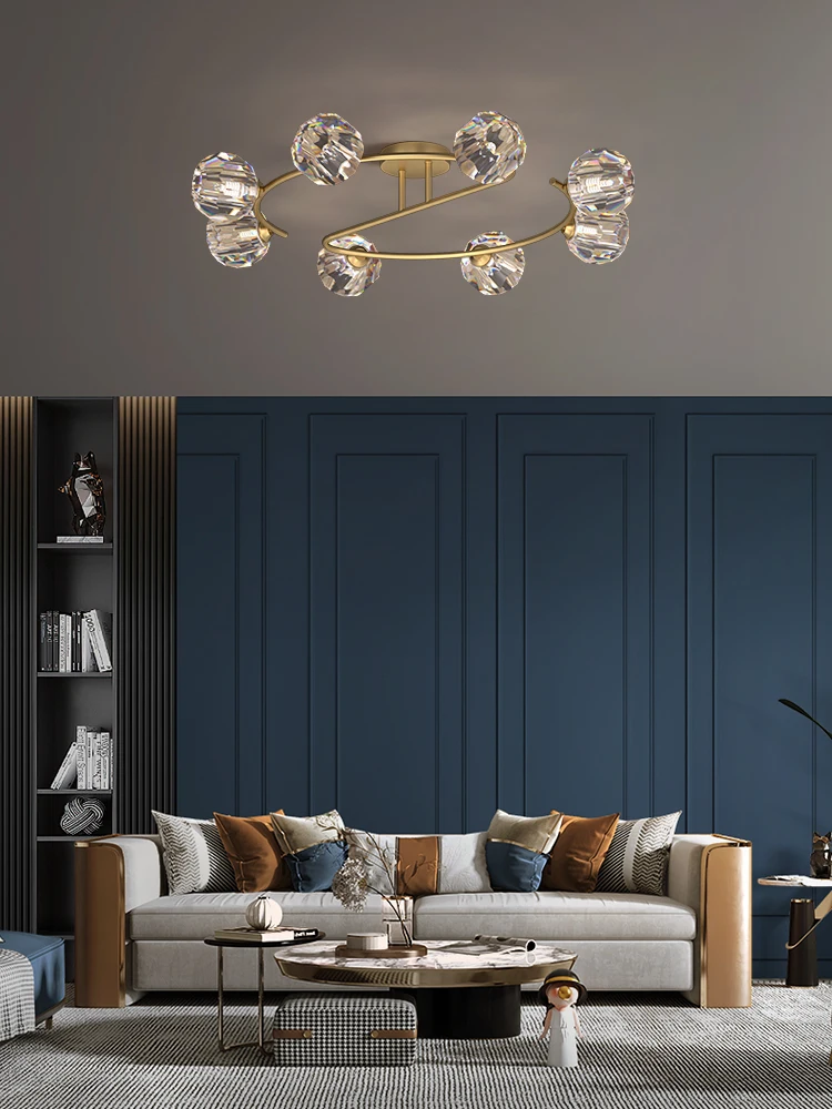 

Лампа потолочная в спальню, роскошная элегантная простая индивидуальная лампа в скандинавском стиле для обучения дома, ресторана, гостиной