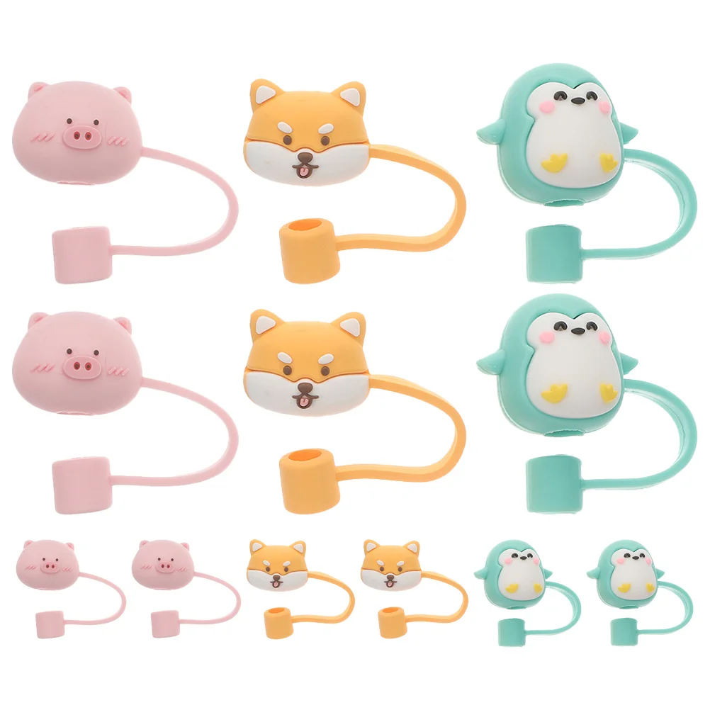 

12 шт., силиконовые трубочки для напитков