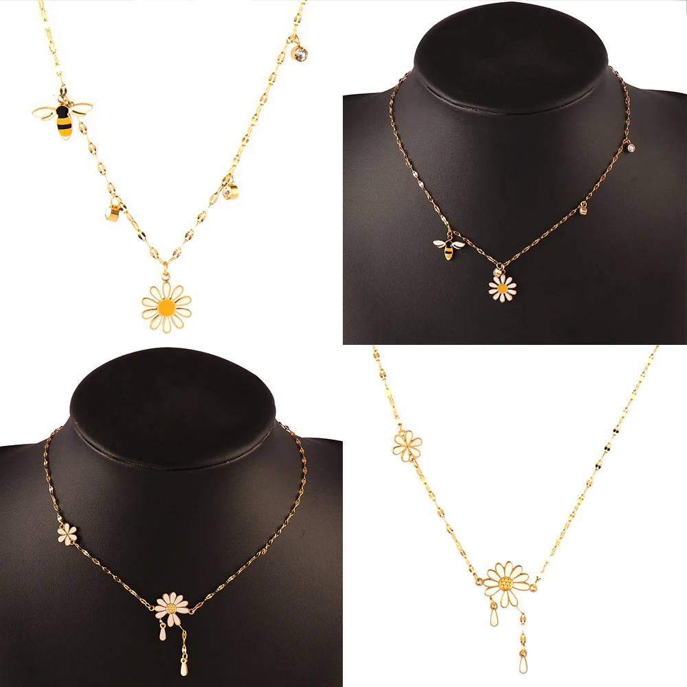 Женское колье с подвеской-бабочкой из нержавеющей стали