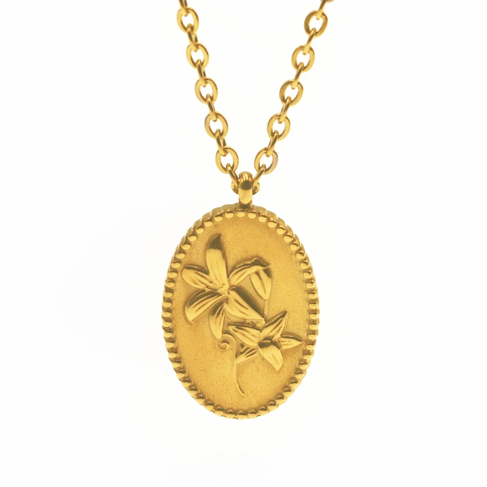 Женское Ожерелье из нержавеющей стали цвет под золото