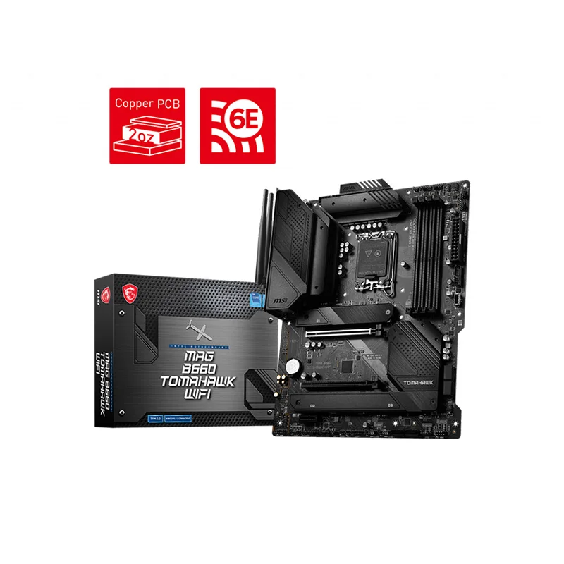 Материнская плата MSI MAG B660 TOMAHAWK с поддержкой Wi-Fi DDR5 1700 м 2 6E процессор Intel 12-го