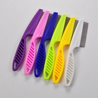 pet dog flea combs stainless steel needle close tooth grate comb large thick and fine needle flea louse removal for cats dogs