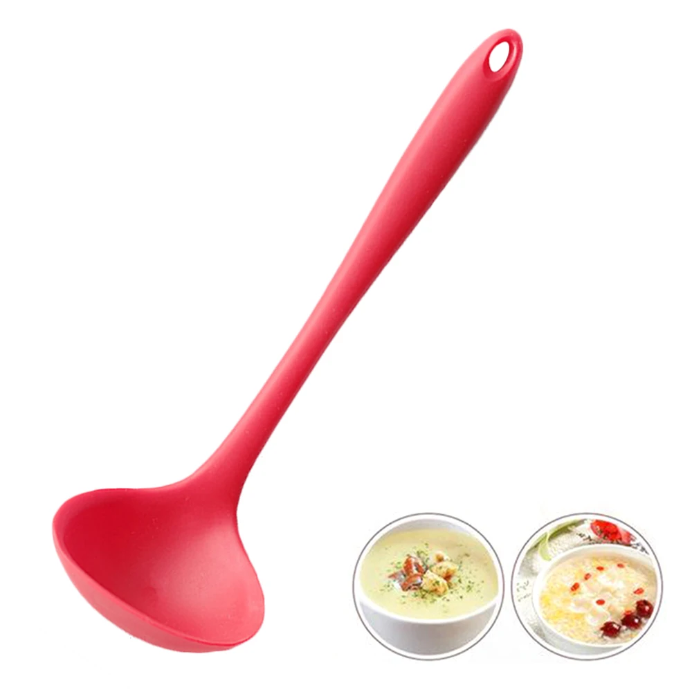 

Silicone Spoon Non-Stick High Temperature Spoon Soup Stirring Spoons New High Quality Silicone Paddle Tablespoons Kitchen Decor