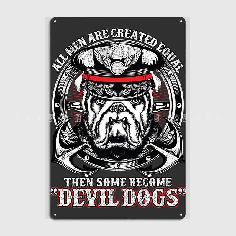 

Devil Dogs Poster Metal Plaque Cinema Kitchen Club Bar Design Plaques Tin Sign Poster