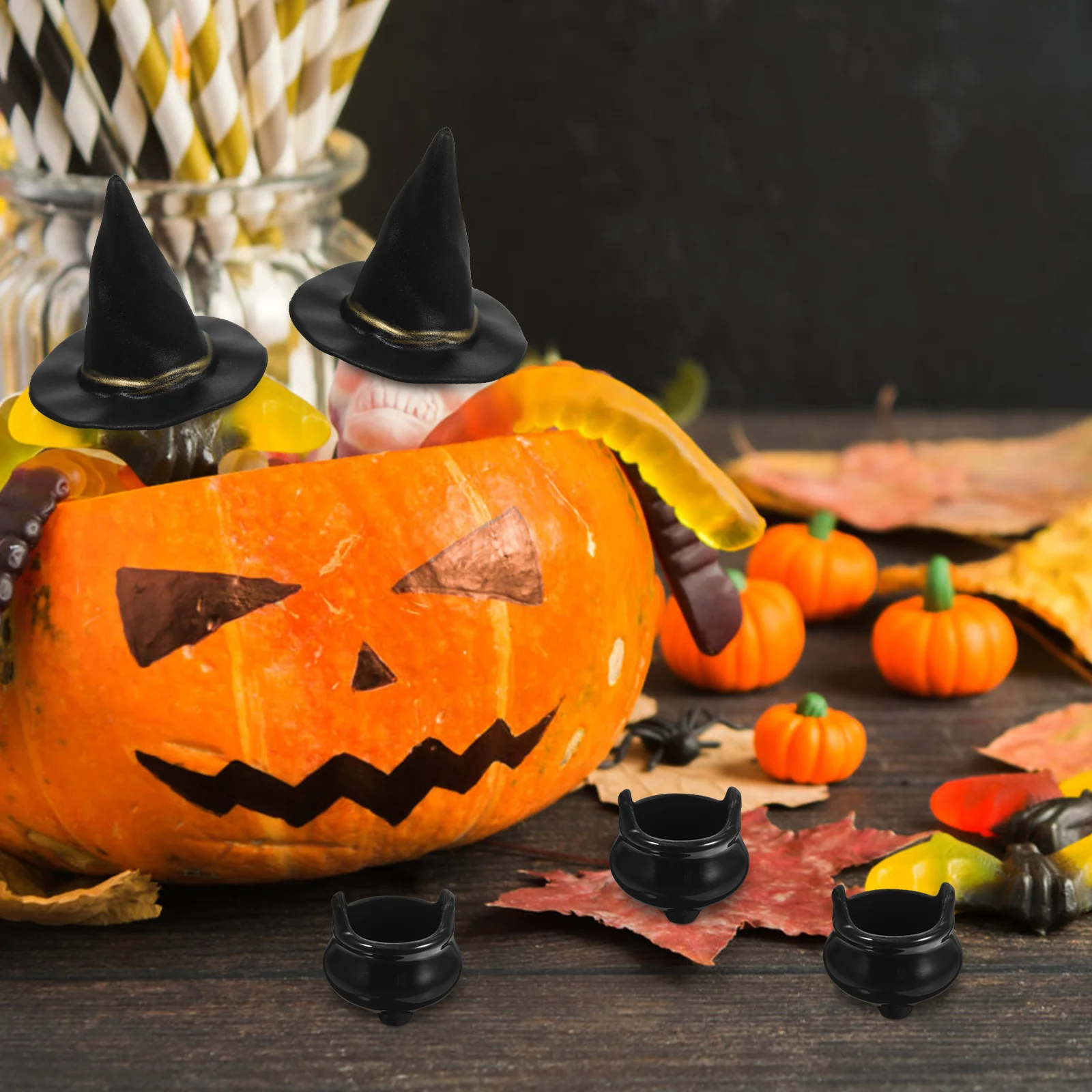 Хэллоуин искусственное украшение шляпа ведьмы паук паутина реквизит