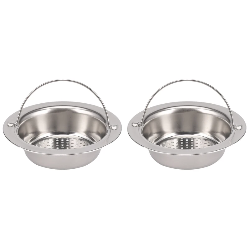 

2PCS Upgrade Stainless-Steel Kitchen Sink Strainer (Hand-Held), Premium Drain Filter Strainer, Large Wide Rim 4.33 Inch Diameter