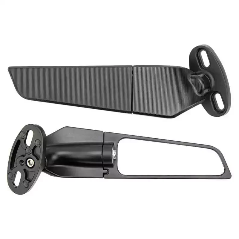 

Motorcycle Rearview Mirror Wide View Wind Swivel Wing Mirror Replacement for Ninja 250 300 H2 H4 for Upgrade