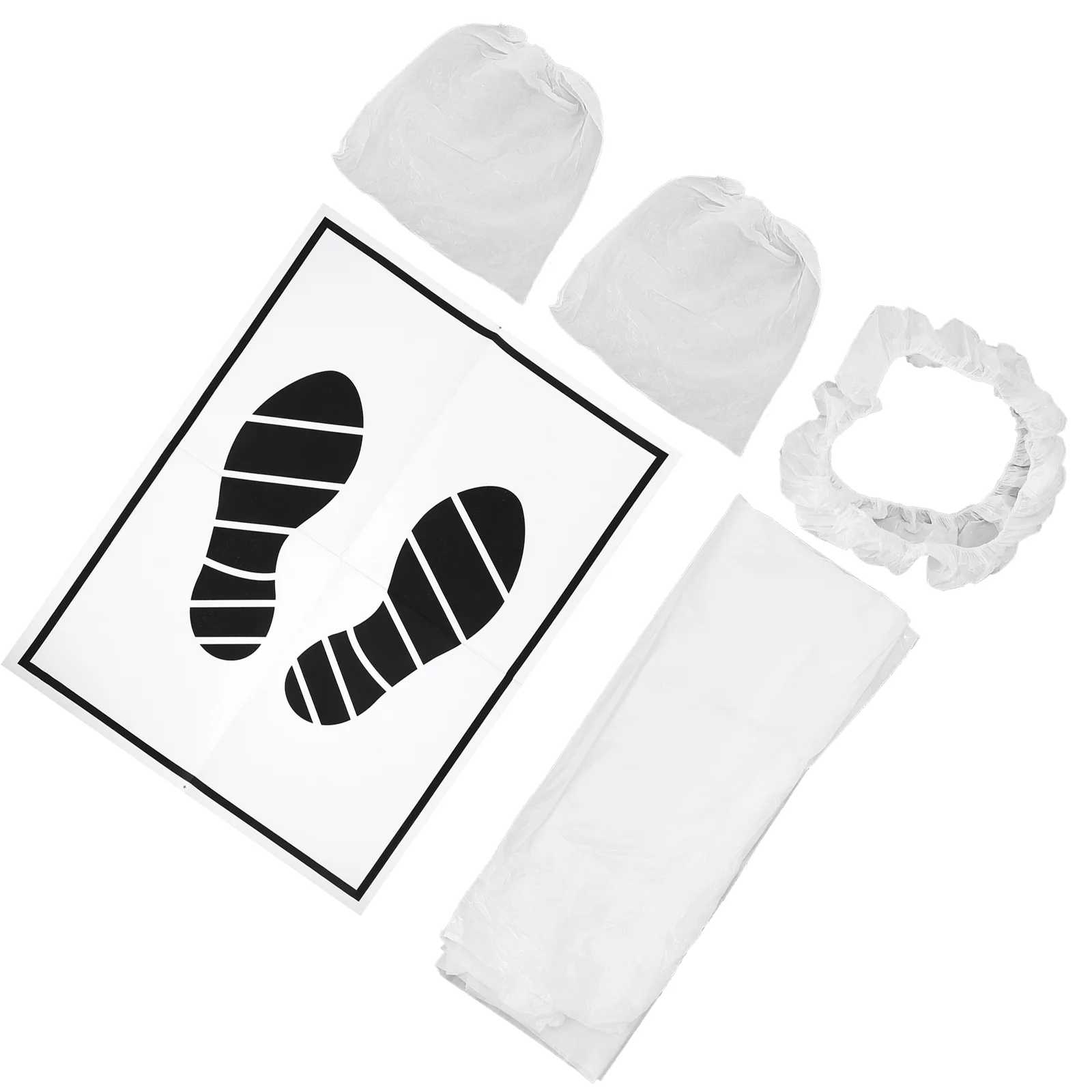 

1 Set Portable Useful Feet Pad One-time Cover Five-Piece Car Cover
