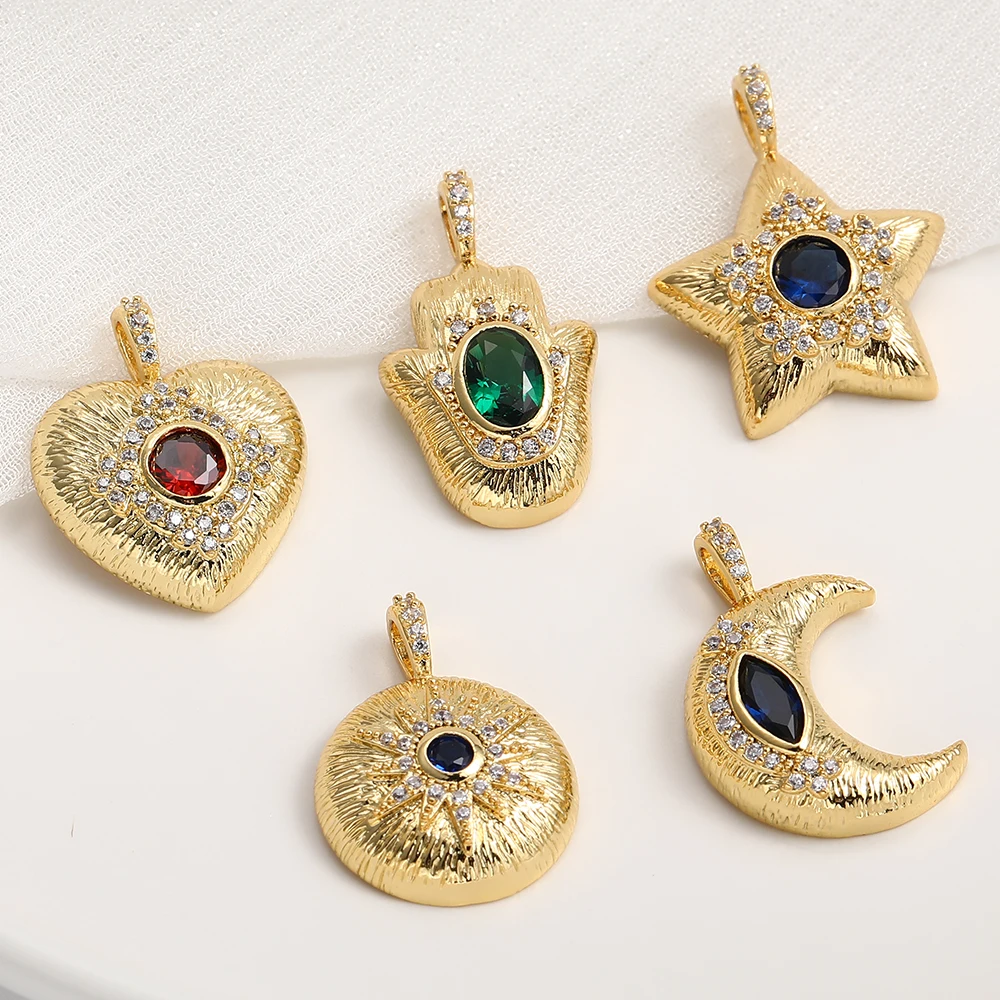 Сердца Луна Звезда сглаза синий глаз шармы для изготовления ювелирных изделий Diy