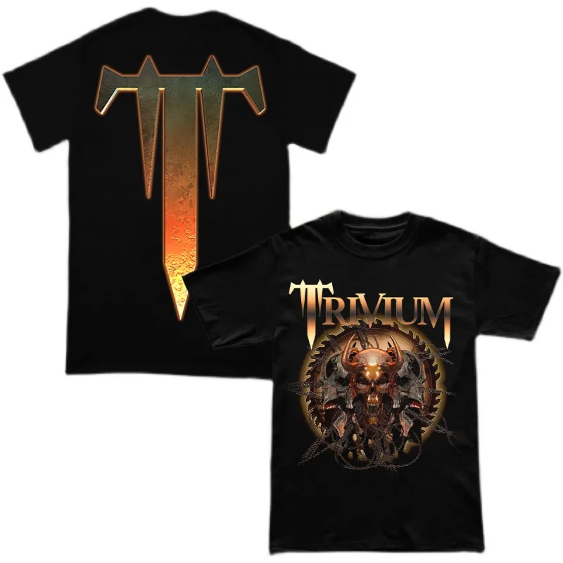 Тяжелая футболка Trivium с рисунком, женская футболка с рисунком в стиле музыки, уличная одежда в стиле Харадзюку, футболки большого размера