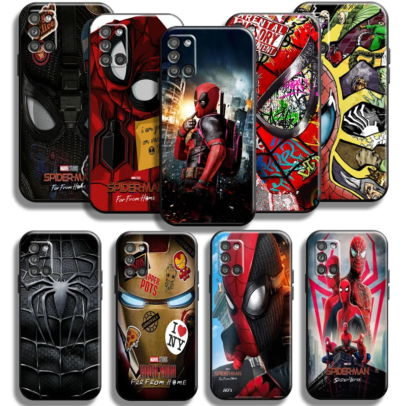 

Spiderman Iron Man Venom Phone Case For Samsung Galaxy A31 A31 5G Cases TPU Back Coque Shockproof Soft Shell Funda Black