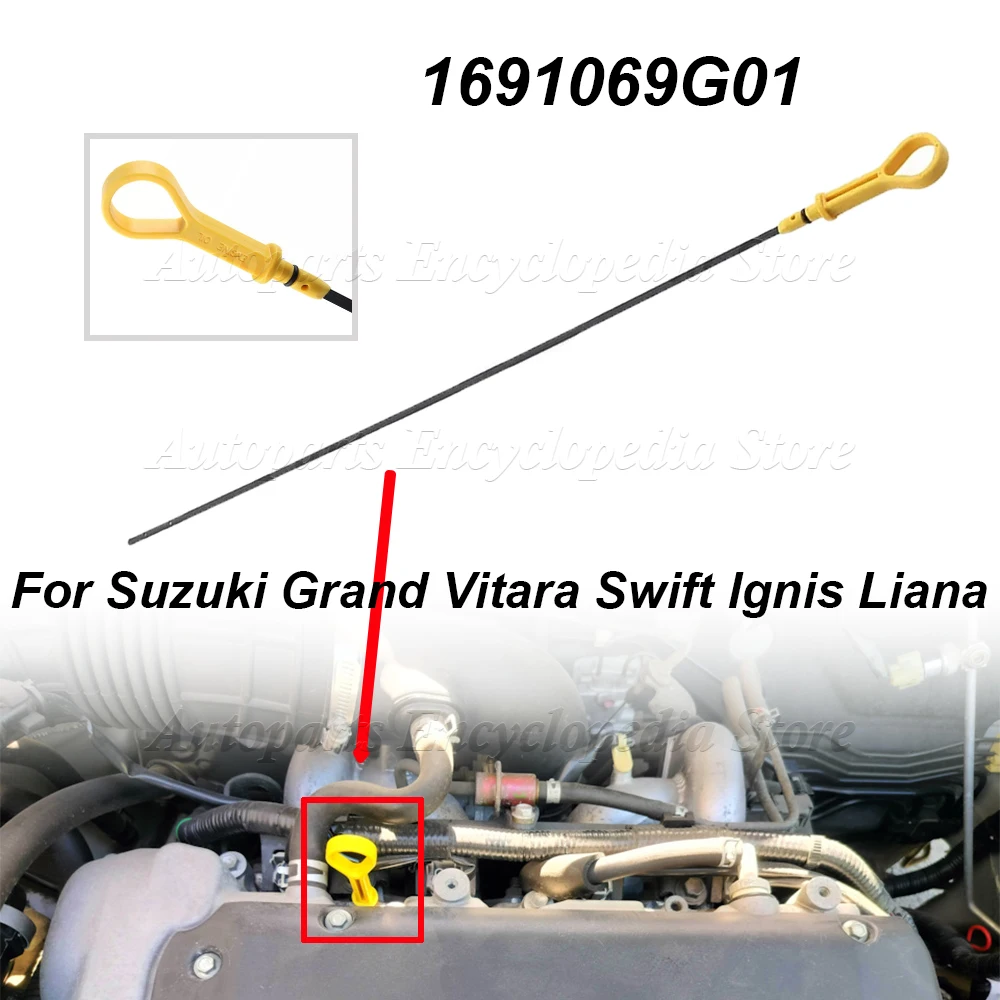 Фото Медный щуп моторного масла автомобиля 1691069G01 для Suzuki Grand Vitara Swift Ignis Liana JB416 JTD74V RS415 EZC21S RG413 FHX51S RH416 ERA31S №1