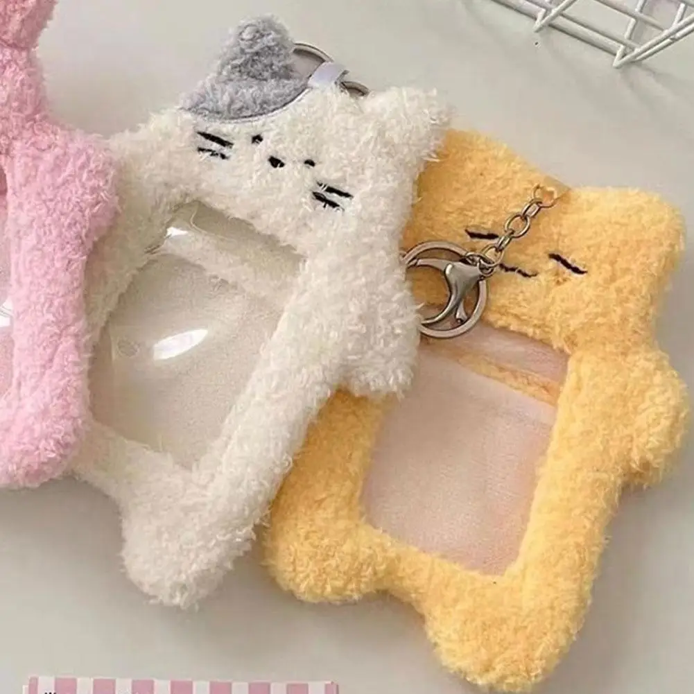 

INS подвеска в виде милой кошки, фотодержатель для карт, фото в стиле K-POP, фото, Обложка для идентификационной Карты с брелоком, подвеска для сумки