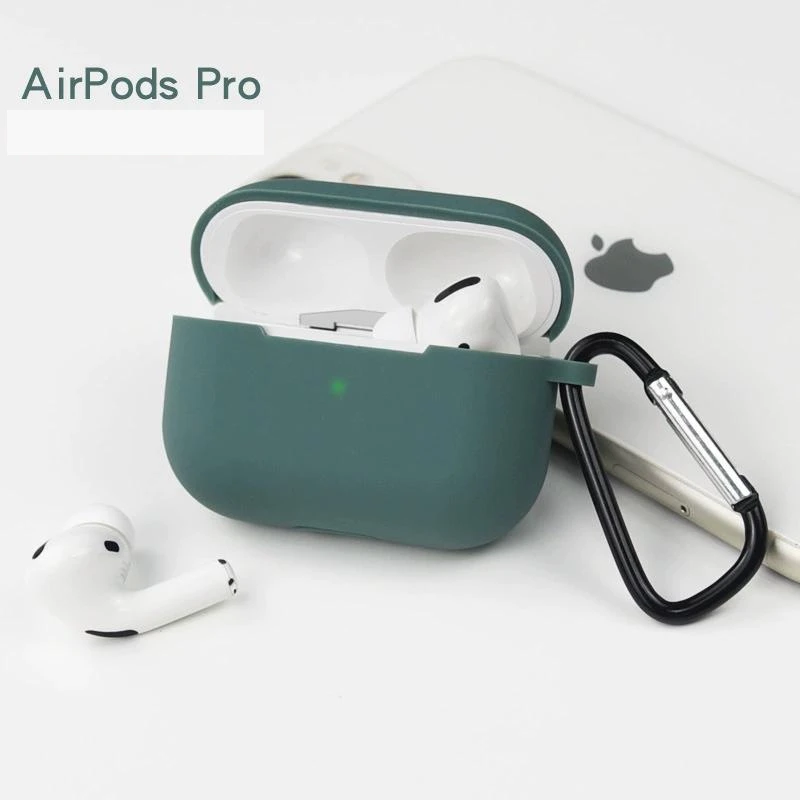 

Чехол для AirPods Pro, беспроводные Bluetooth-наушники, силиконовый защитный чехол для наушников с карабином, аксессуары для наушников