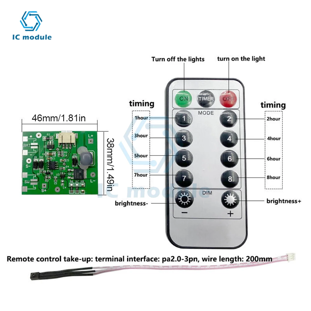 

Solar lamp controller 3.7V 7.4V 11.1V Solar Spotlight Controller Solar Flood Lamp controller