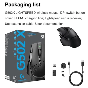 Logitech G502 X PLUS HERO LIGHTSPEED Wireless Gaming Mouse Wireless 2.4GHz HERO 25600DPI RGB Suitable for e-sports gamers 4