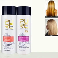purc straightening hair repair and straighten damage hair products brazilian keratin treatment purifying shampoo hair care set