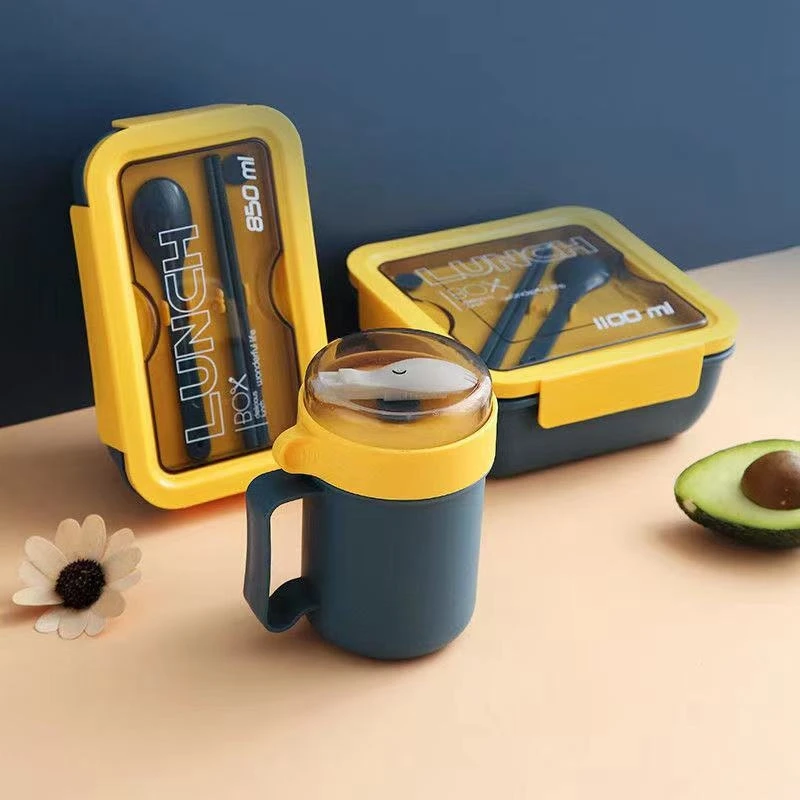 

Portable Lunch Box for Kids School Microwave Wheat Straw Dinnerware Bento Box Food Storage Containers
