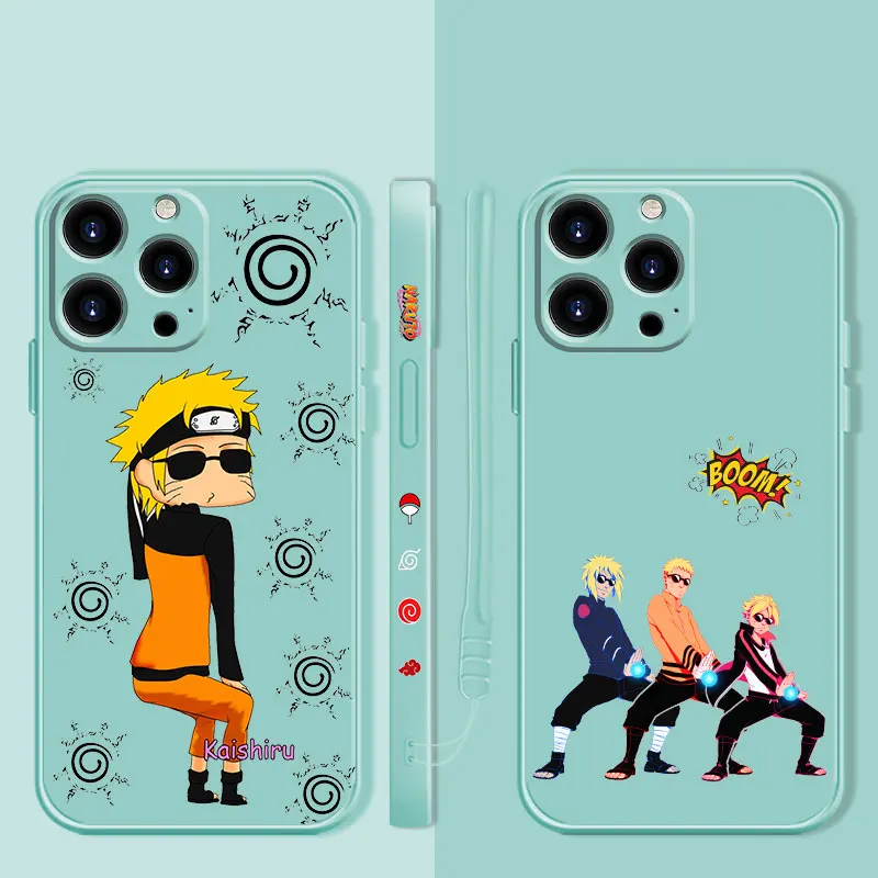

Naruto Minato Namikaze Fun Dance Candy Silicone Case For iPhone 13 12 11 Pro Max Mini X XR XS Max 7 8 6 6s Plus SE Liquid Cover