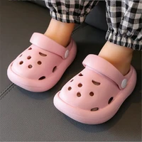 2022 summer girls and boys slippers slides kids beach sandals cuts pvc light child shoes for bath swimming indoor outdoor