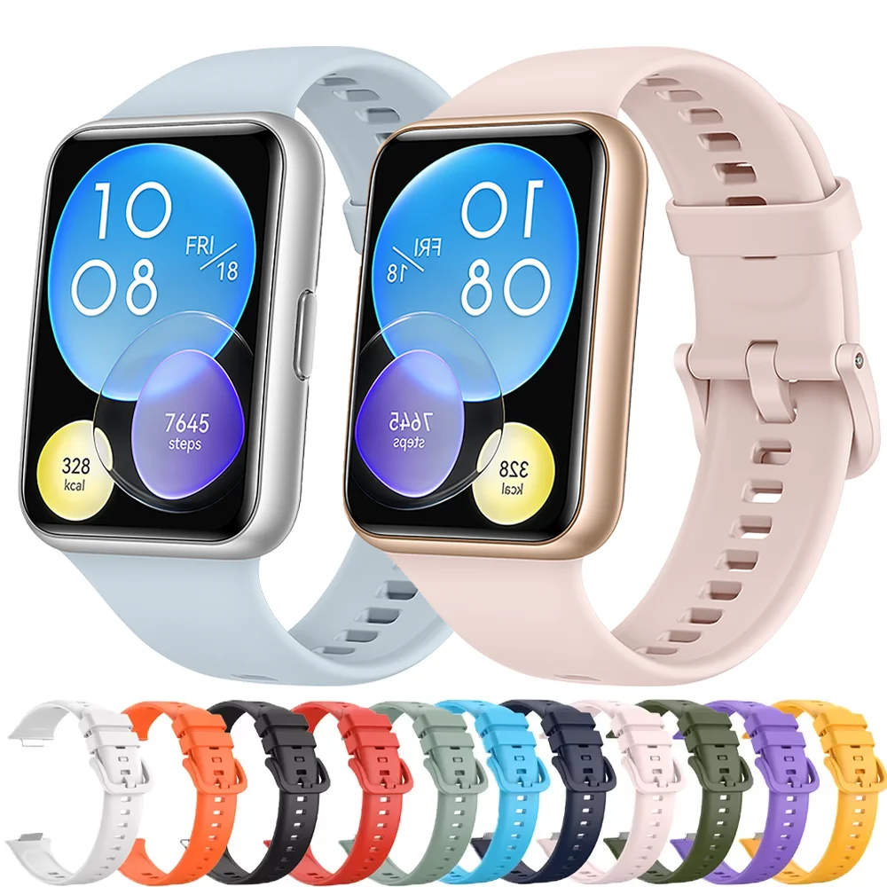 

Ремешок силиконовый для Huawei Watch FIT 2, сменный Браслет для умных часов, аксессуары для часов