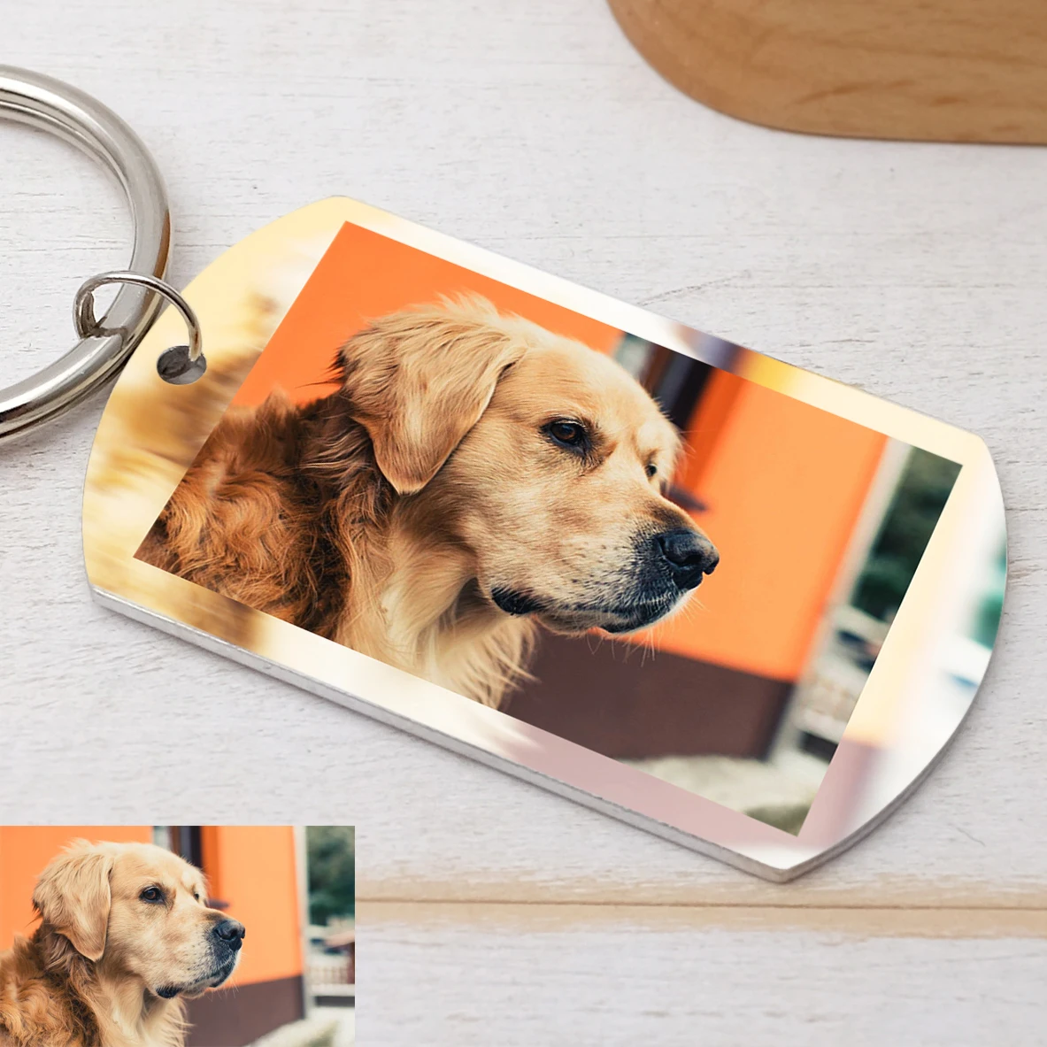 

Custom Dog Photo Keychain Personalized Picture Keyring Pet Memorial Gift for Dog Cat Lovers Pet Loss Gift for Him Her