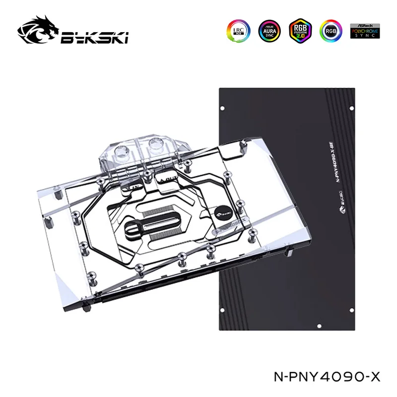 Водяной блок Bykski для PNY Geforce RTX 4090 24 ГБ XLR8 GAMING VERTO EPIC-X ARGB OC кулер карт с задней