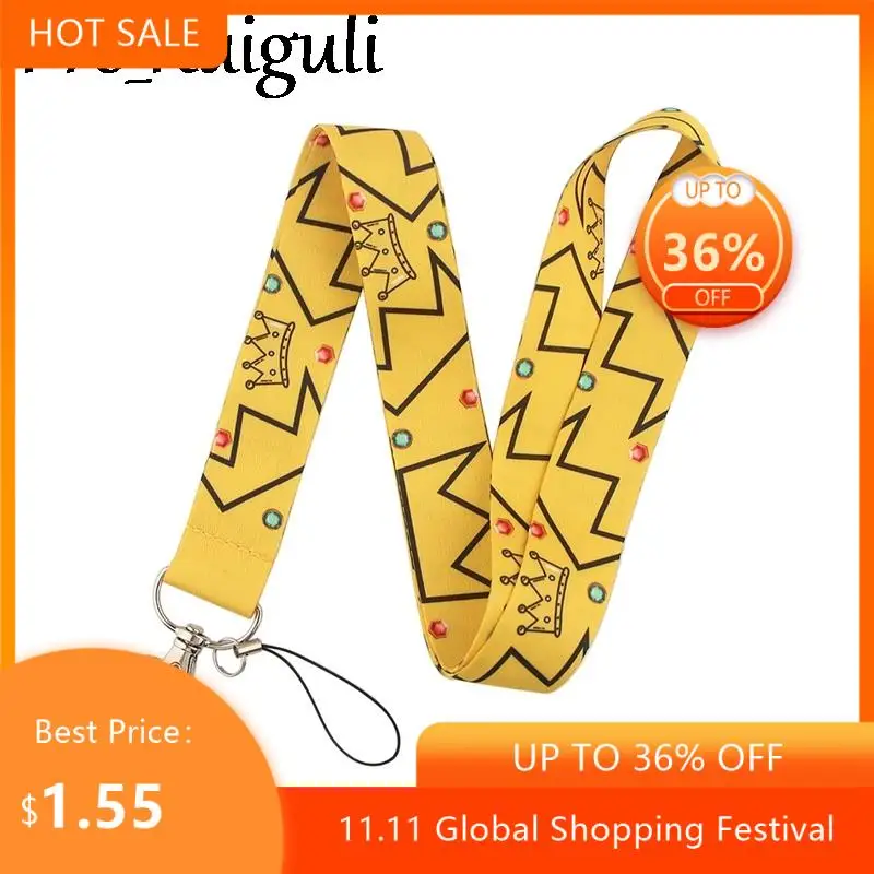 

Cartoon Imperial Crown Lanyard for Key Phone Cool Neck Strap Lanyard for Camera Whistle ID Badge Cute webbing ribbons Gift