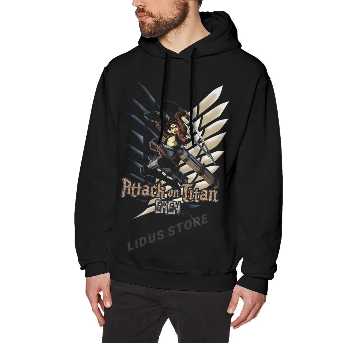 

Толстовка с капюшоном в стиле японского аниме «атака на Титанов», 100% хлопок