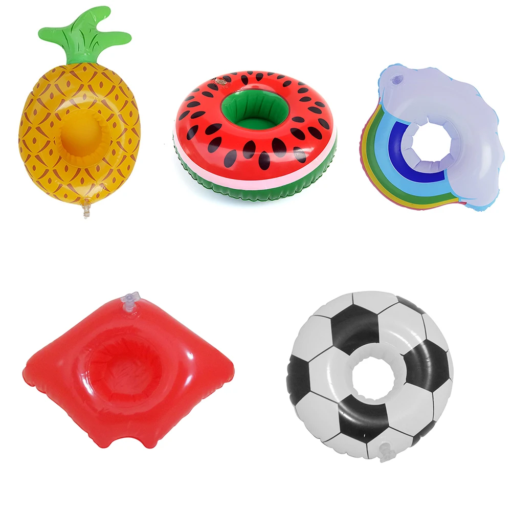 

Inflatable Cup Coaster Circle Pool Air Mattress Drink Holder Accessories Pool Floats Bar Coasters Flotation Drinks Cup Holder