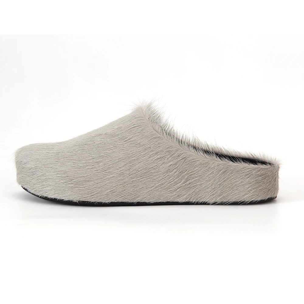 Fashion 2023 Spring Summer Women's Leather Slippers Casual Men's Flat Slippers Mules Casual Beach Shoes Ladies Flip Flops Shoes