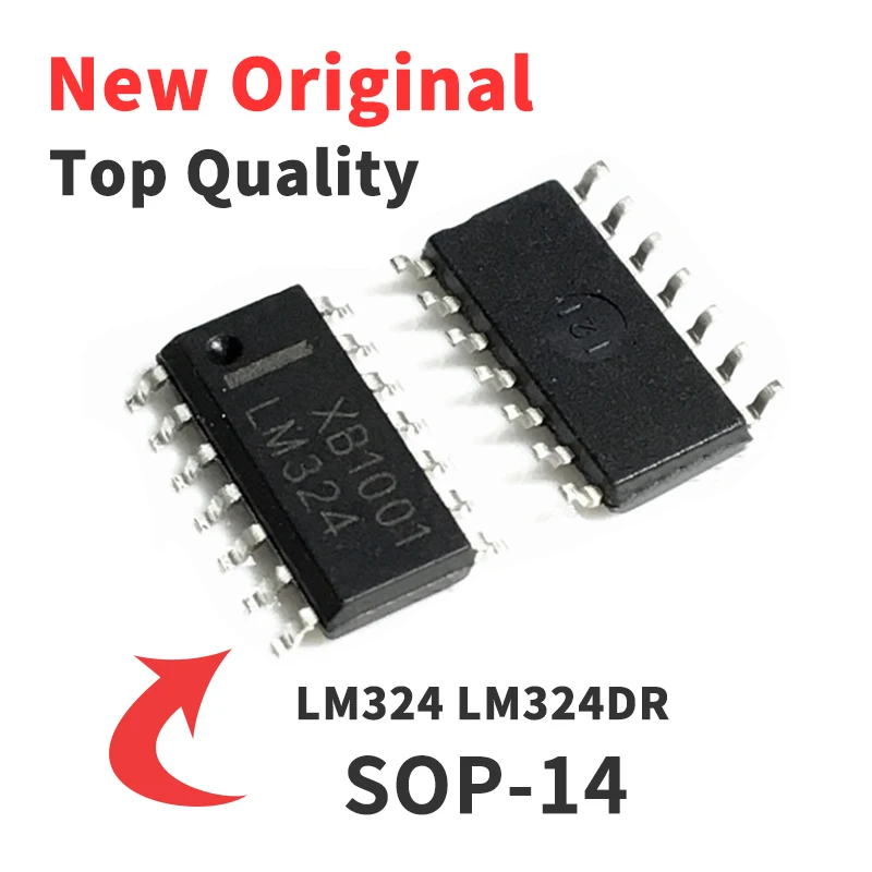 

10 шт. LM324 LM324DR четырехсторонний операционный усилитель чип SMD SOP14 IC новый оригинальный