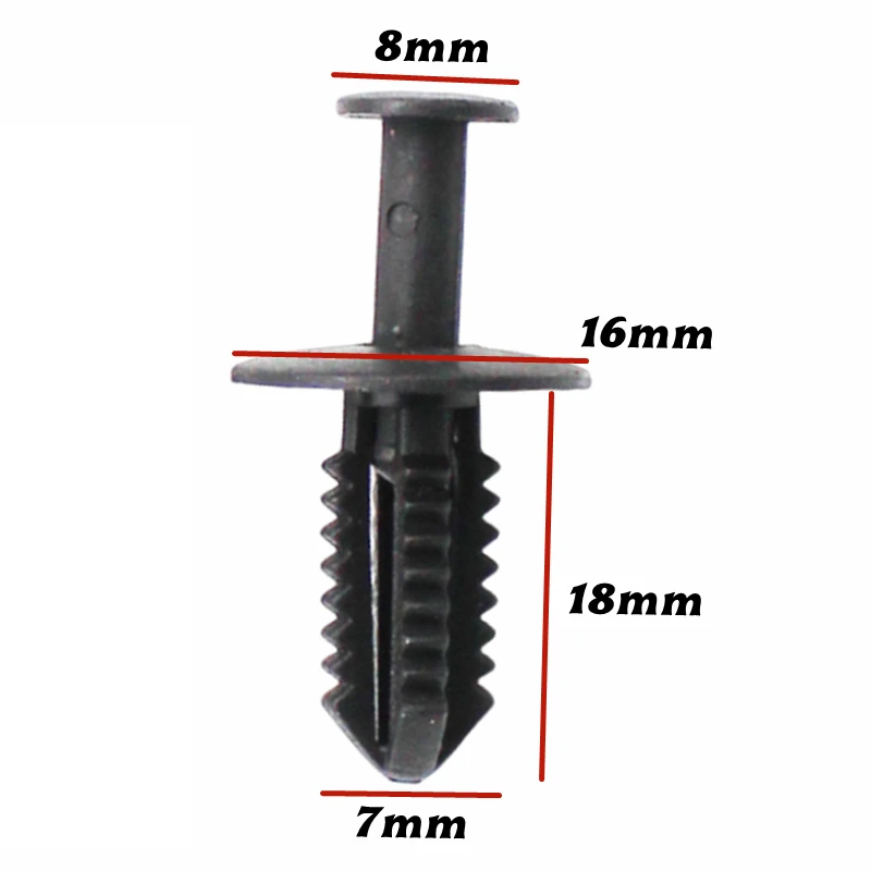 

20 шт. для 7 мм отверстия, автомобильные пластиковые зажимы для крыльев, автозастежка для бампера, заклепки, зажимы для отделки, фиксаторы, зажимы 1249900492 B29