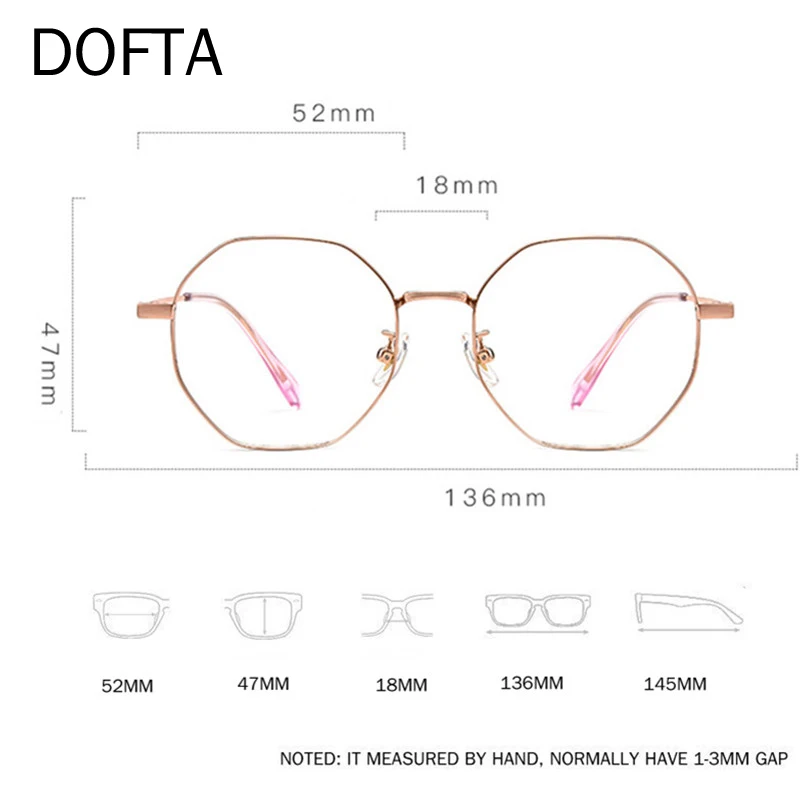 DOFTA титановая оправа для очков женские ультралегкие круглые оптические оправы по