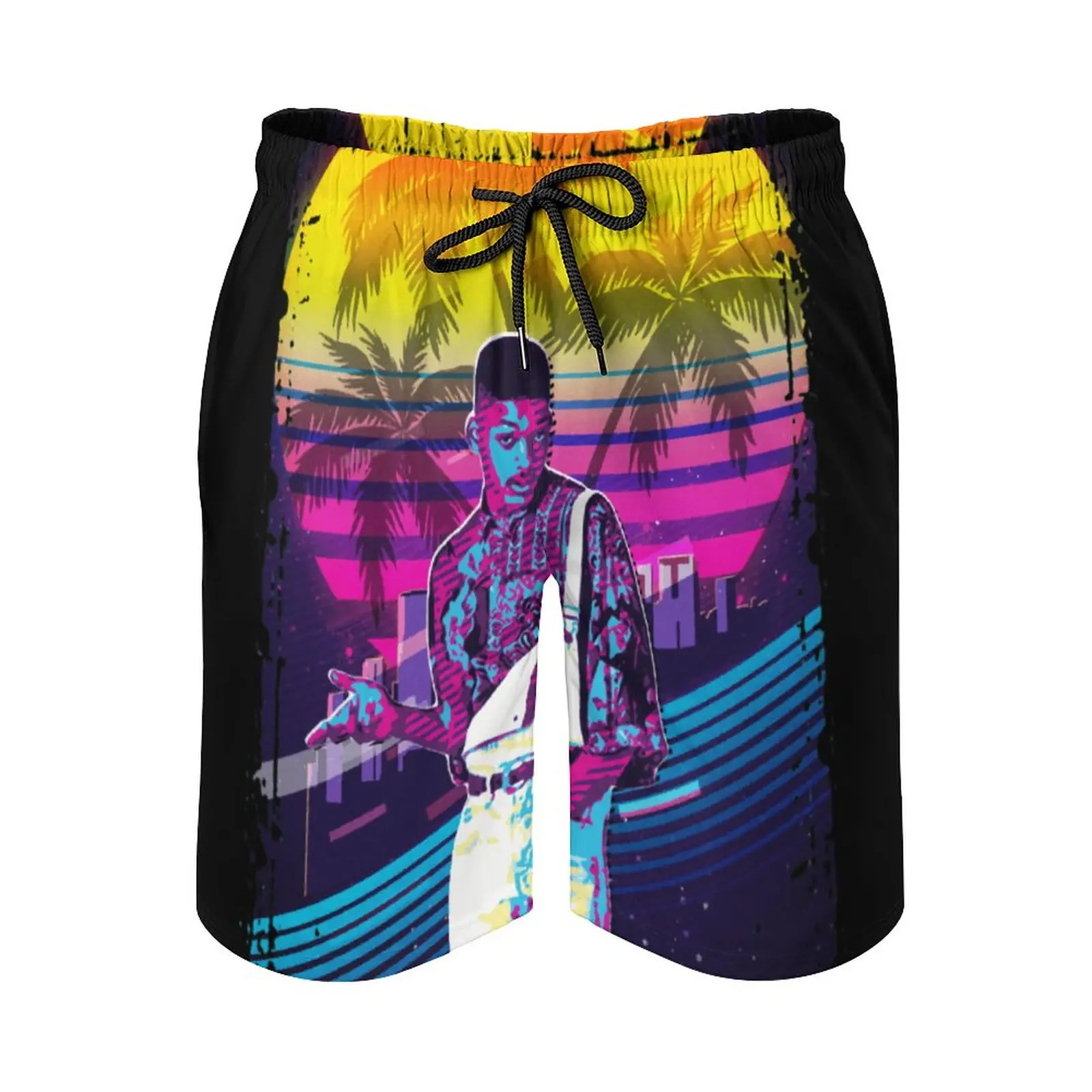 

Fresh And Princes Retro Art Fresh And Princes Of Bel Air Anime Beachpremium Adjustable Drawcord Breathable Quick Dry Men's Beac